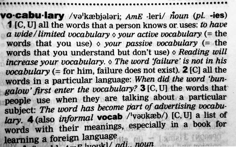 Vocabulary