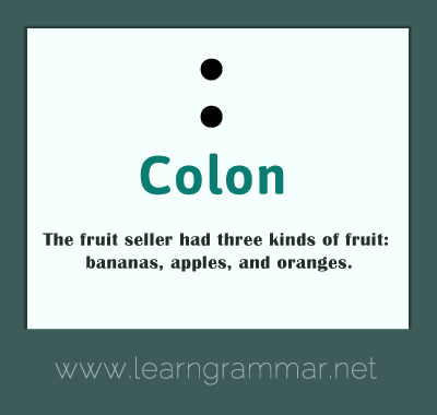 Punctuation - colon usage