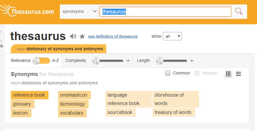 Thesaurus